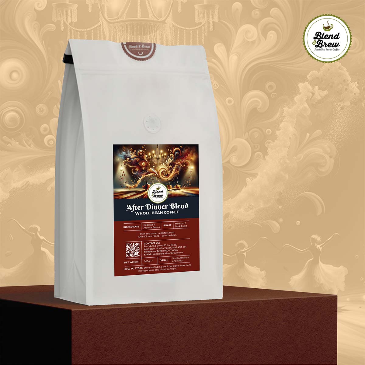 After Dinner Coffee Blend – Dark Roast with Cocoa, Praline & Butterscotch