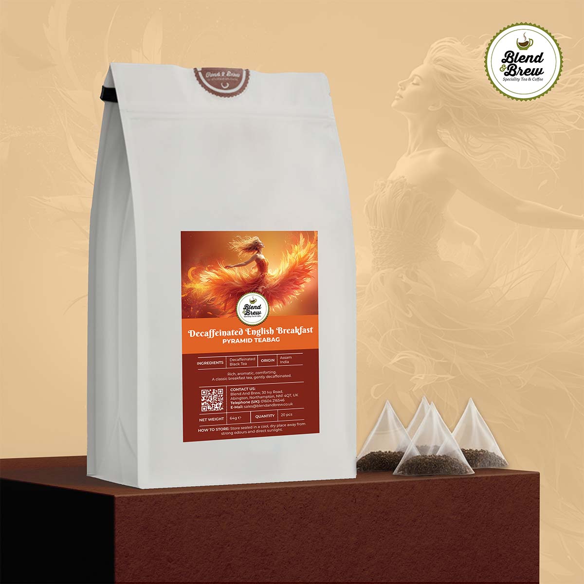 Decaffeinated English Breakfast - Silk Pyramid Tea Bags