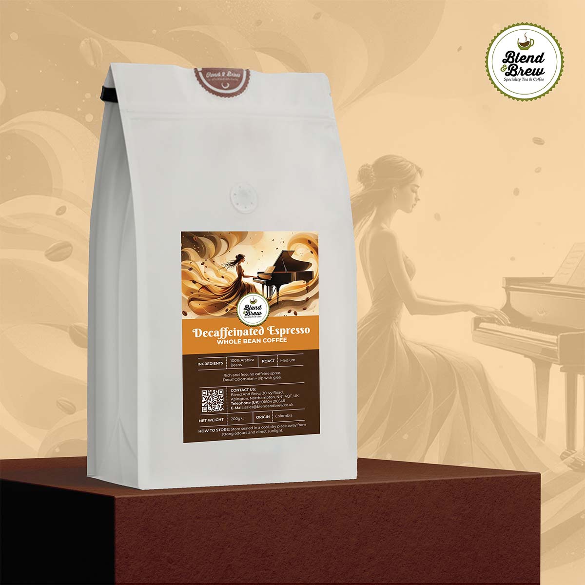 Decaffeinated Colombian Coffee – Smooth, Swiss Water Process, Full Flavour, No Chemicals
