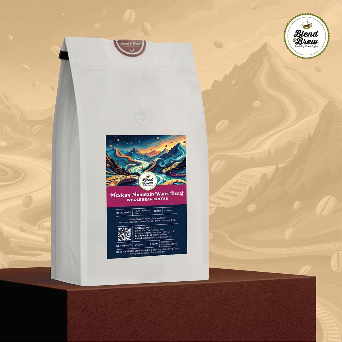 Mexican Mountain Water Decaffeinated Coffee – Pure, Chemical Free