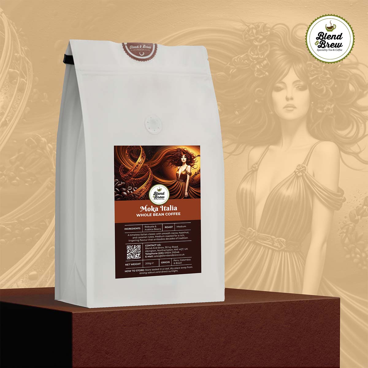 Moka Italia Coffee – Classic Italian Blend with Cocoa, Hazelnut & Caramel Notes