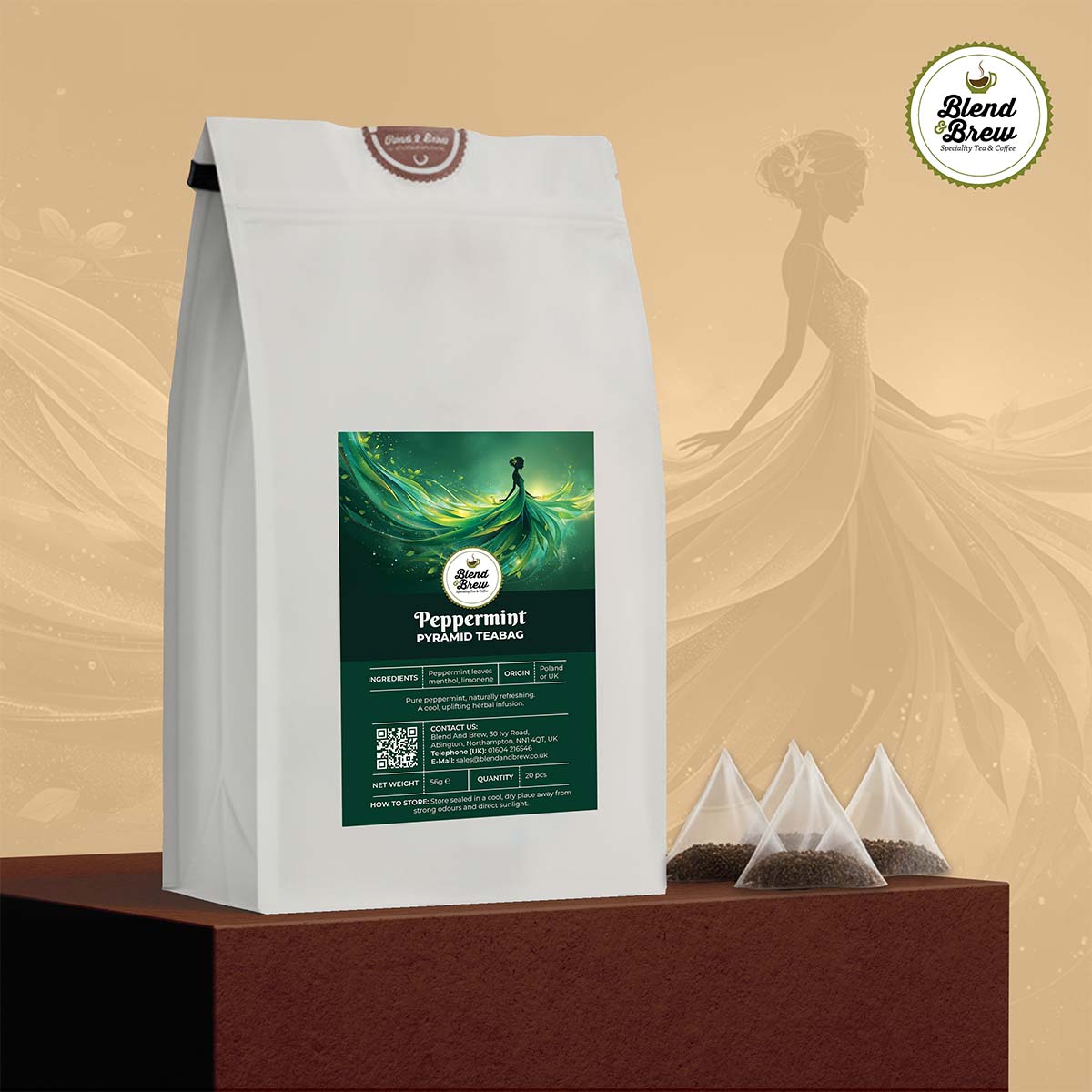 Peppermint - Silk Pyramid Tea Bags